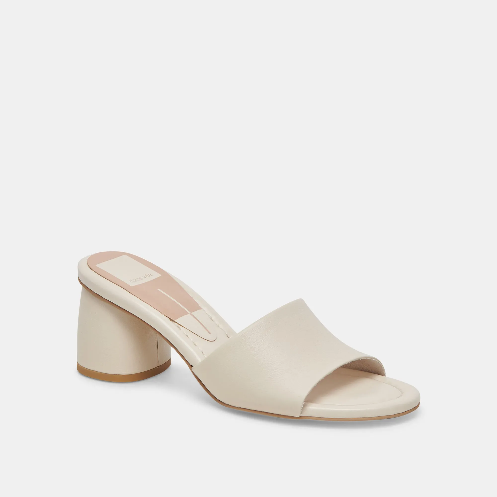 MINNY DRESS HEELS IVORY LEATHER