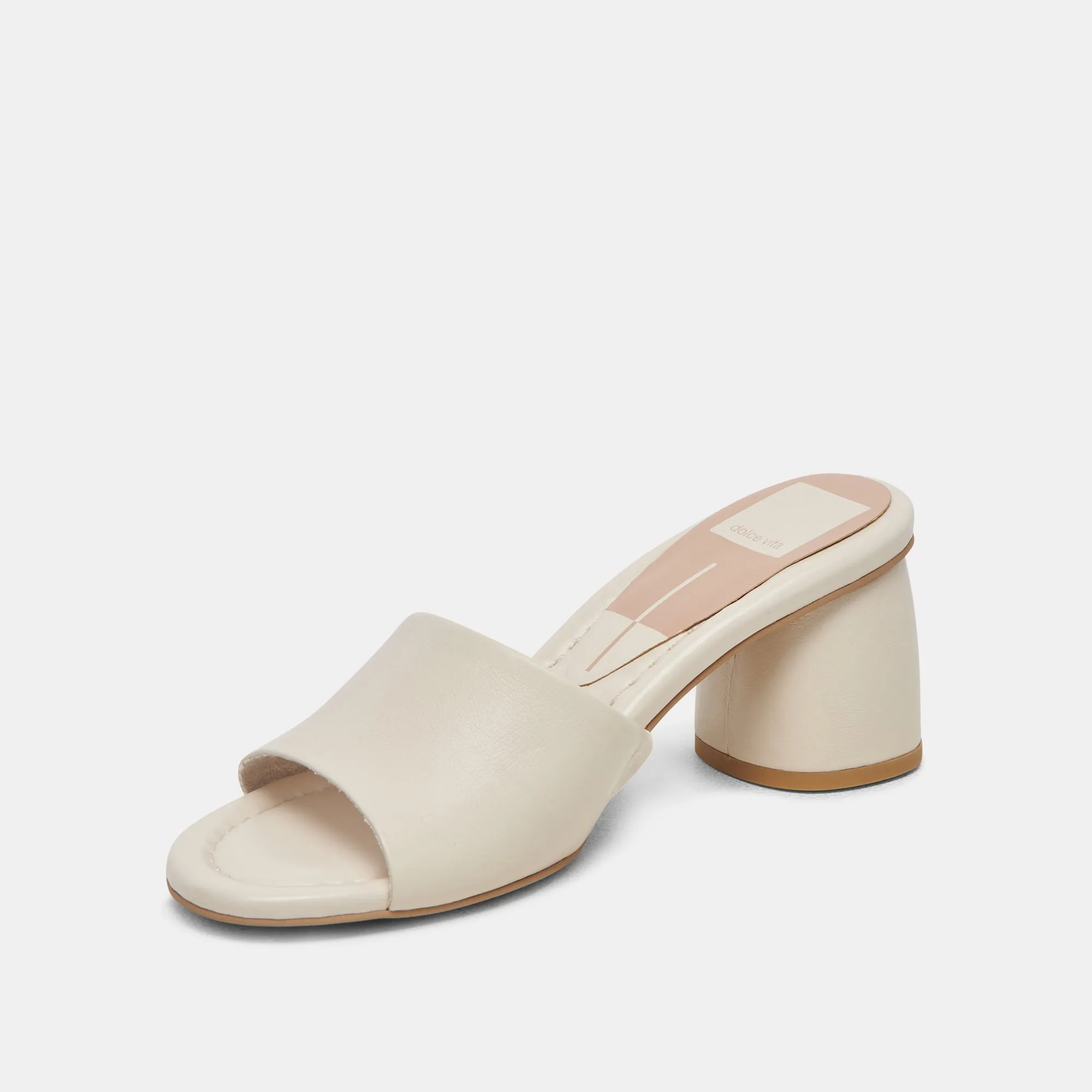 MINNY DRESS HEELS IVORY LEATHER