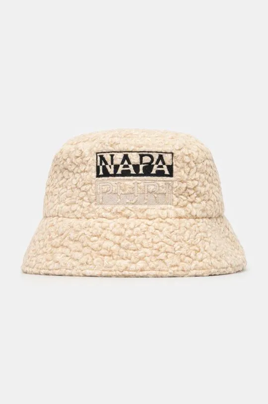 Napapijri wool blend hat F-Tosh Cap beige color NP0A4I84N1J1