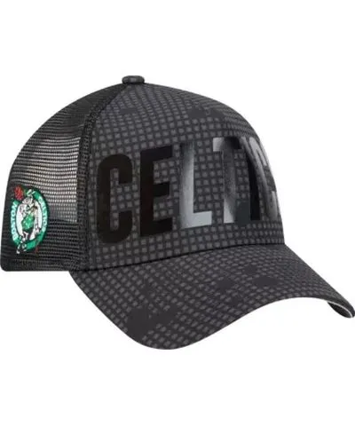 New Era Men's NBA Boston Celtics Midnight Ink Tonal A-Frame Trucker 9FORTY Adjustable Hat