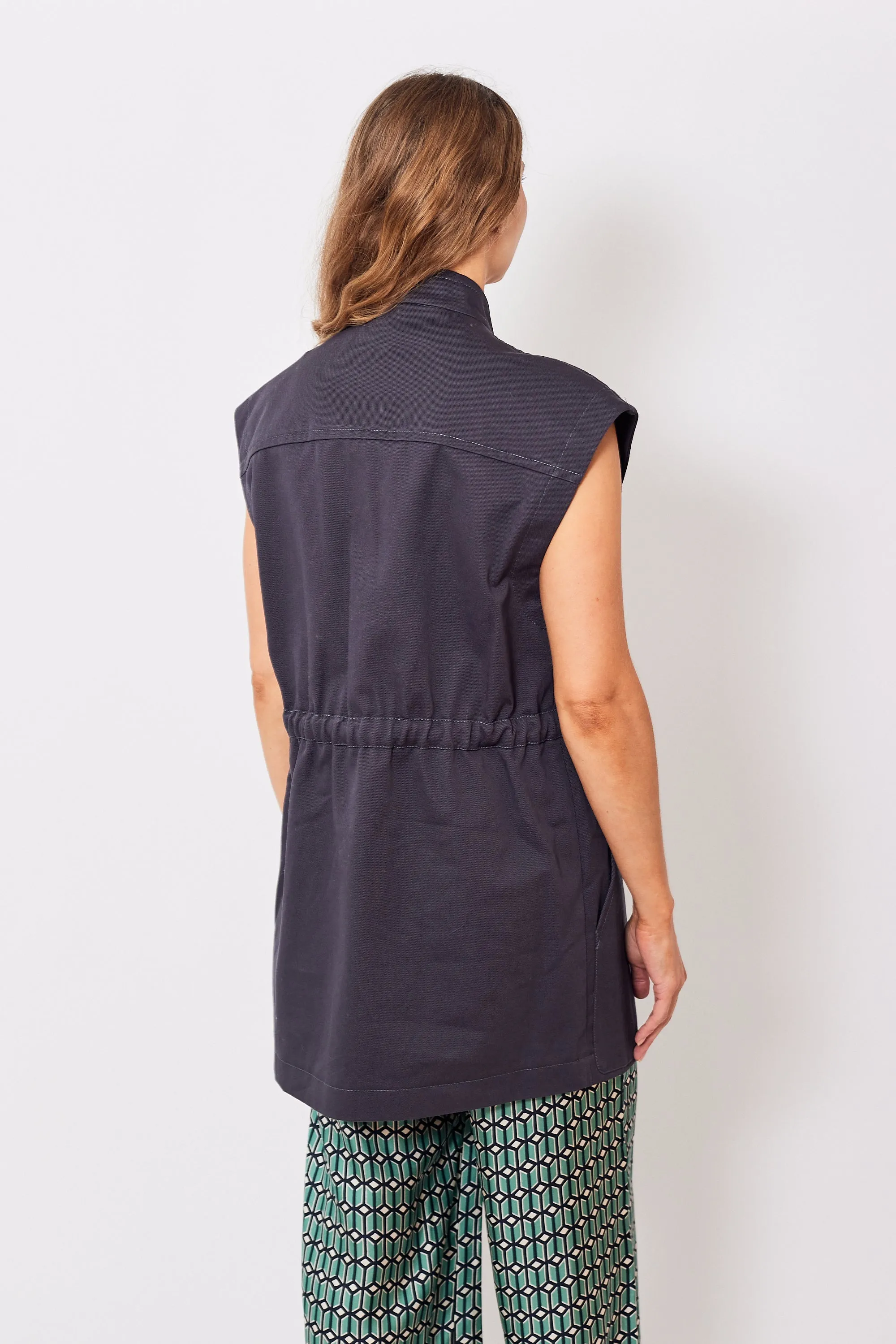 Odeeh Utility Coat Vest With Pin