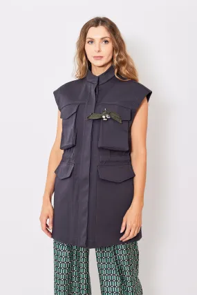 Odeeh Utility Coat Vest With Pin