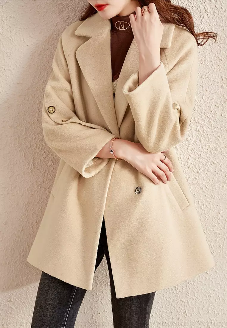 ONX.HK Temperament Lapel Warm Woolen Coat