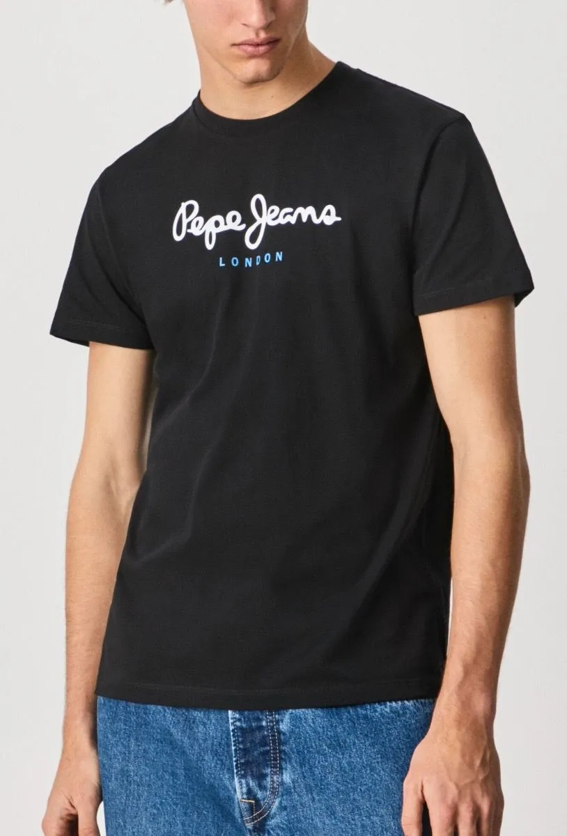 Pepe Jeans Eggo N Retro Logo T-Shirt Black