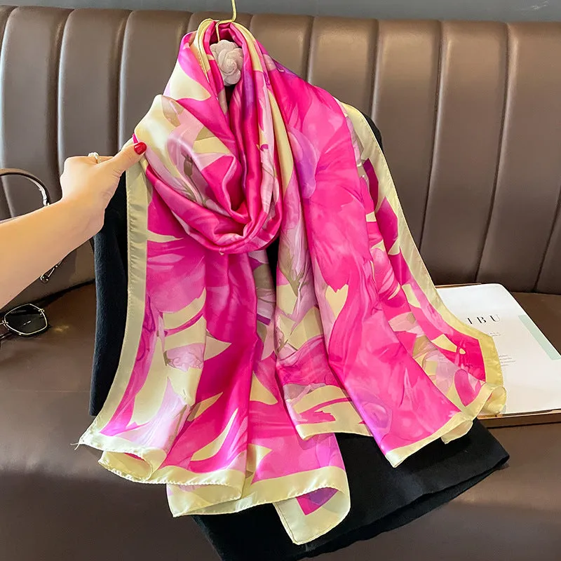 Pink & White Lightweight Scarf