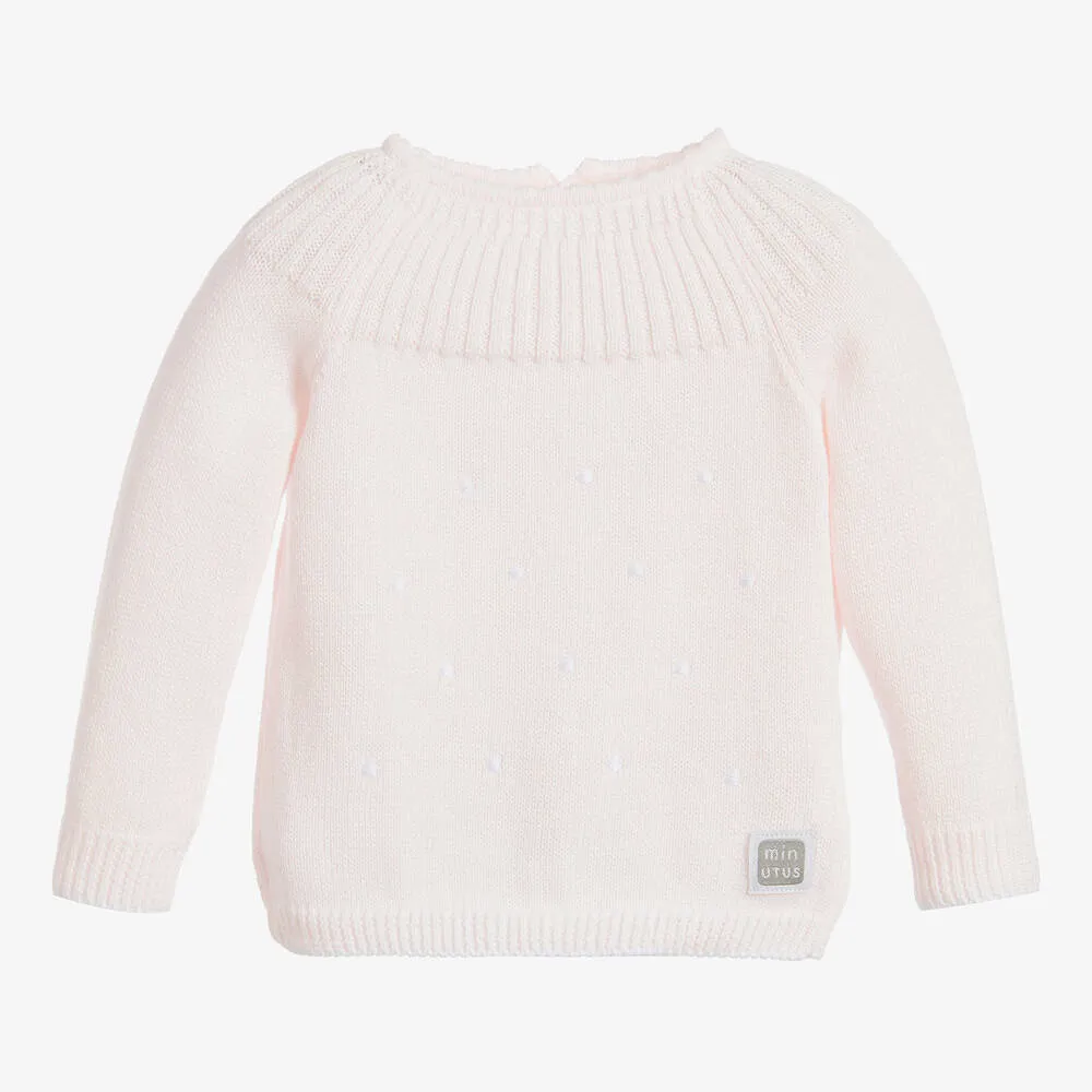 Pink Knitted Baby Sweater 