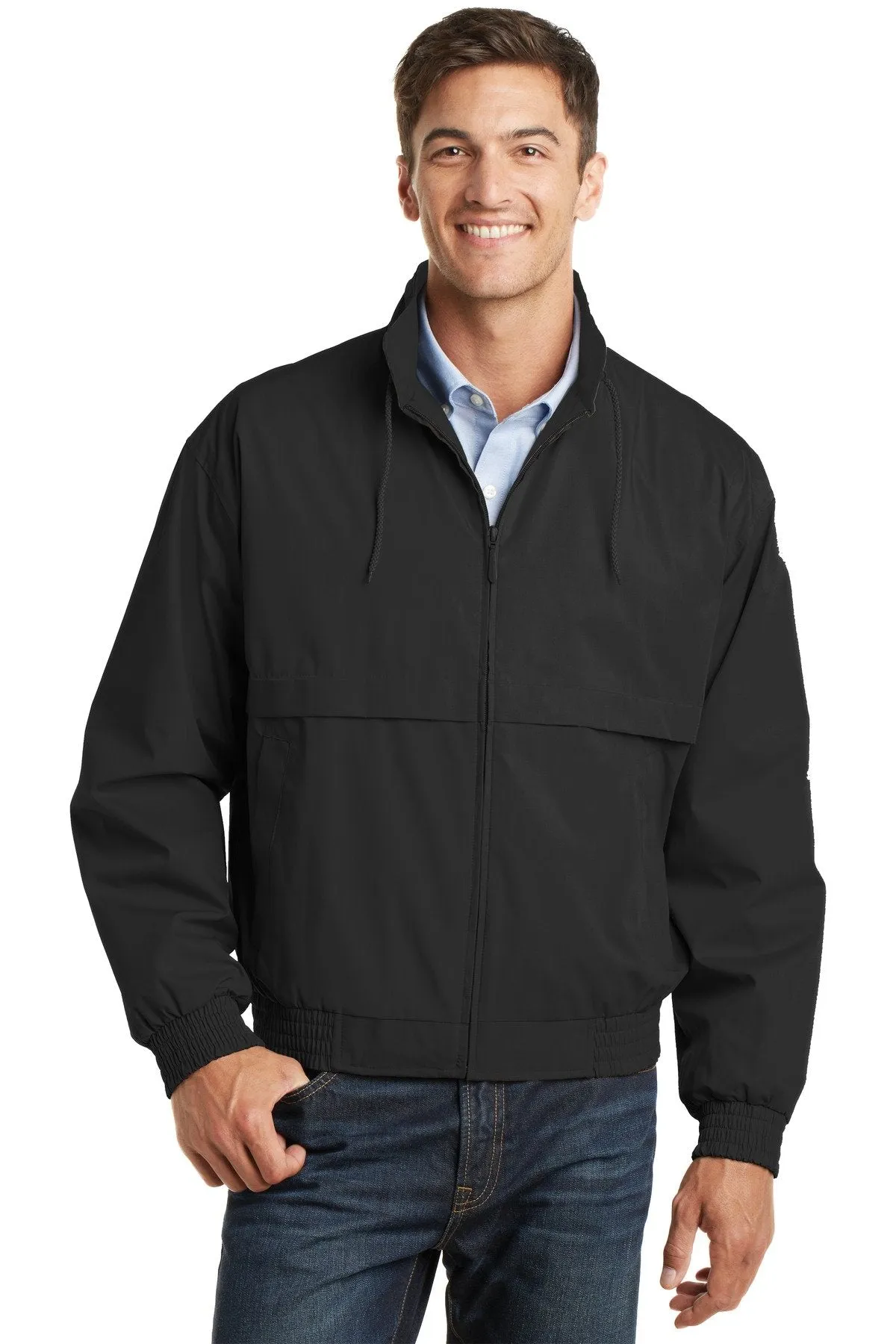 Port Authority Classic Poplin Jacket J753 Black/Black