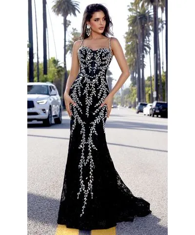 Portia and Scarlett PS25150 - Crystal Mermaid Prom Dress