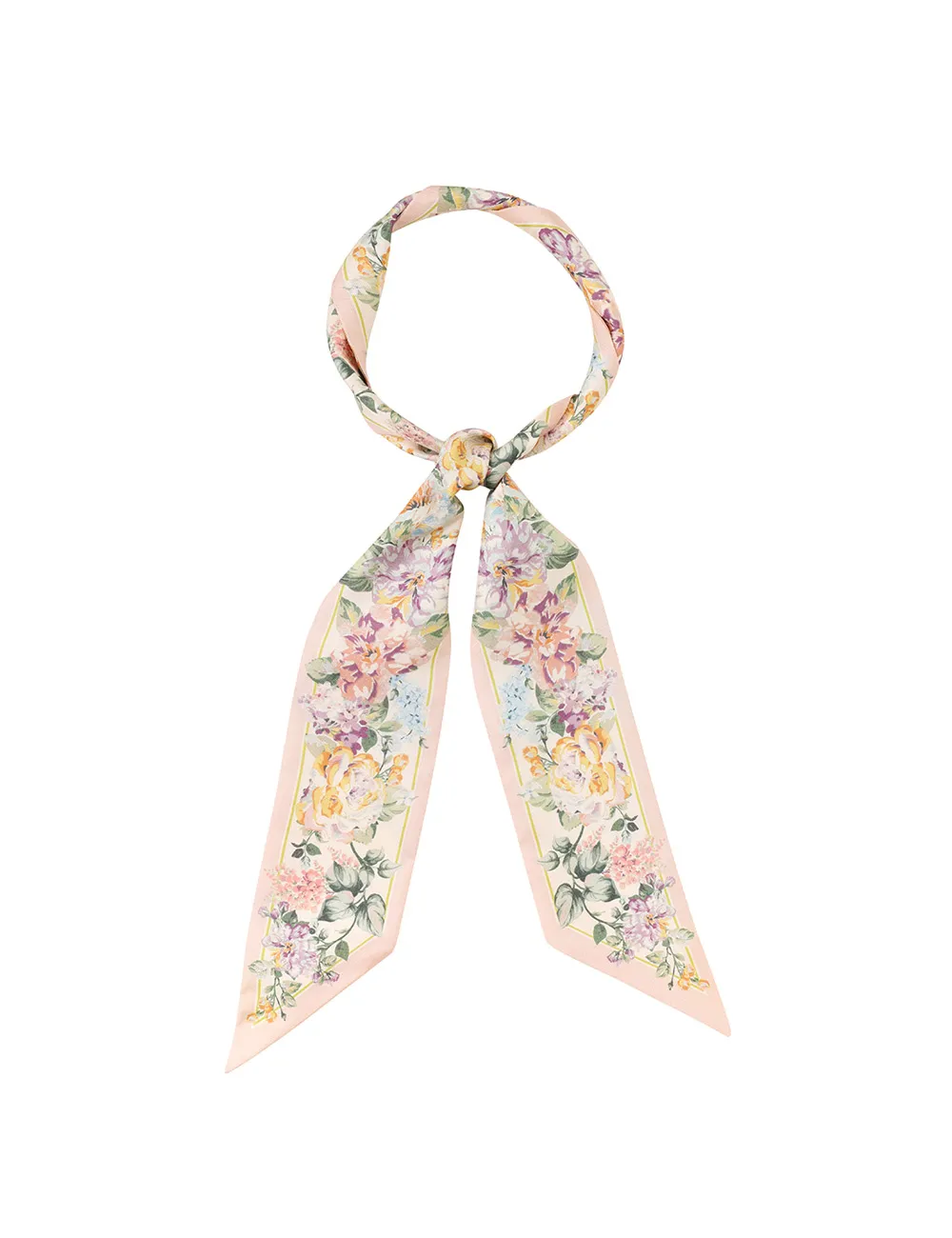 Printed Silk Ribbon Scarf