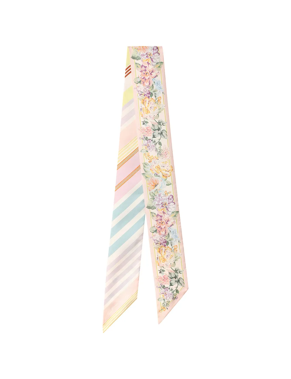 Printed Silk Ribbon Scarf