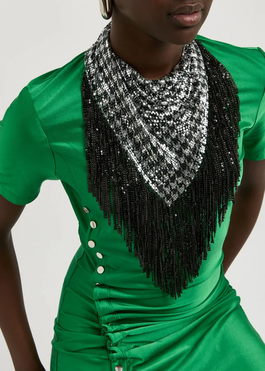 RABANNE Fringed chainmail scarf  
                         
                     
                