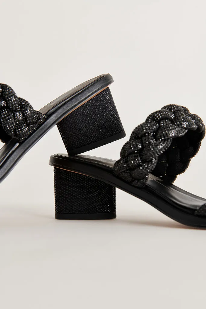 RONIN RHINESTONE SANDALS BLACK RHINESTONE– Dolce Vita 6778850476098