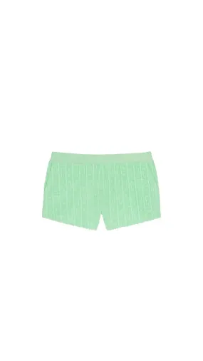 Shorts In 4G Cotton Towelling - Aqua Green