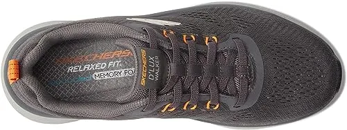 Skechers Men's Relaxed Fit: D'Lux Walker Commuter Sneaker Charcoal/Orange