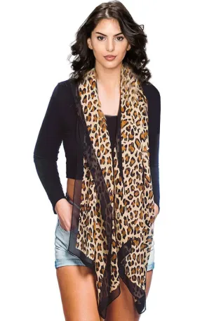 SPOS9002 Silky Leopard Printed Scarf