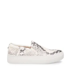 Steve Madden Women's Gills Slip-On Platform Sneaker - Beige Snake