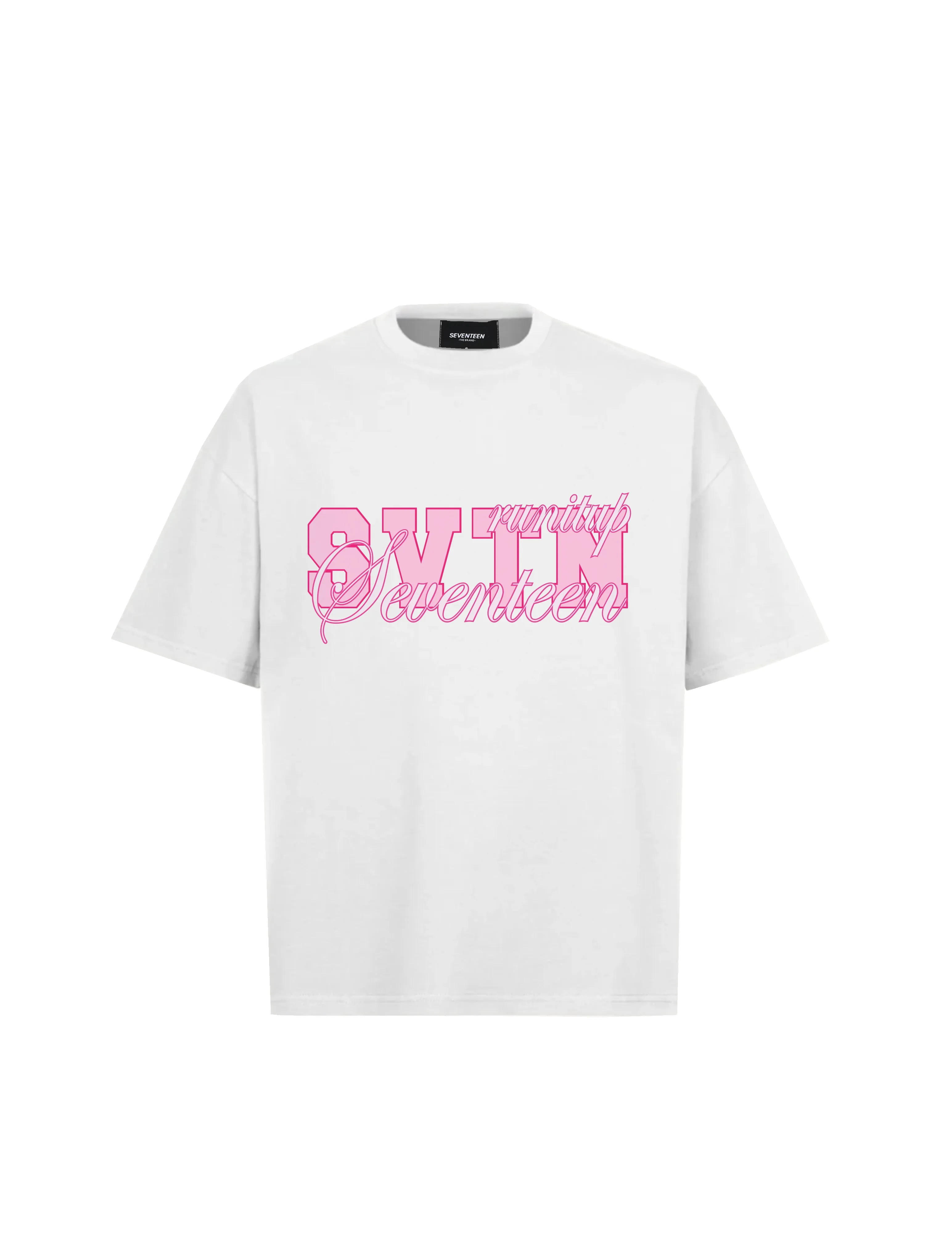 Svtn Pink Logo White T-Shirt