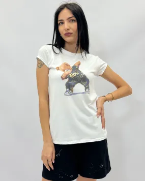 T-shirt con stampa orso