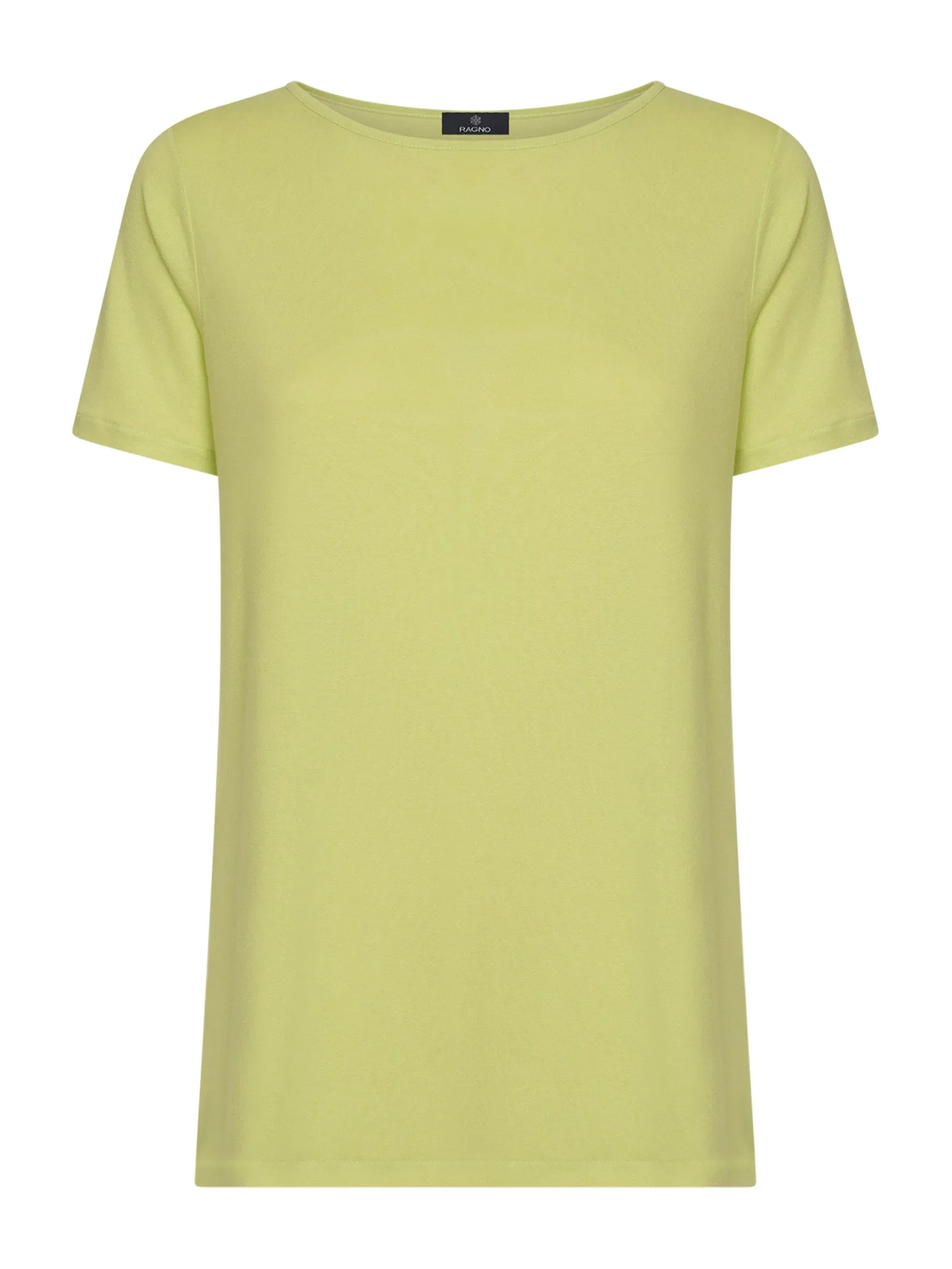 T-shirt in jersey di viscosa crêpe - Daiquiri Green