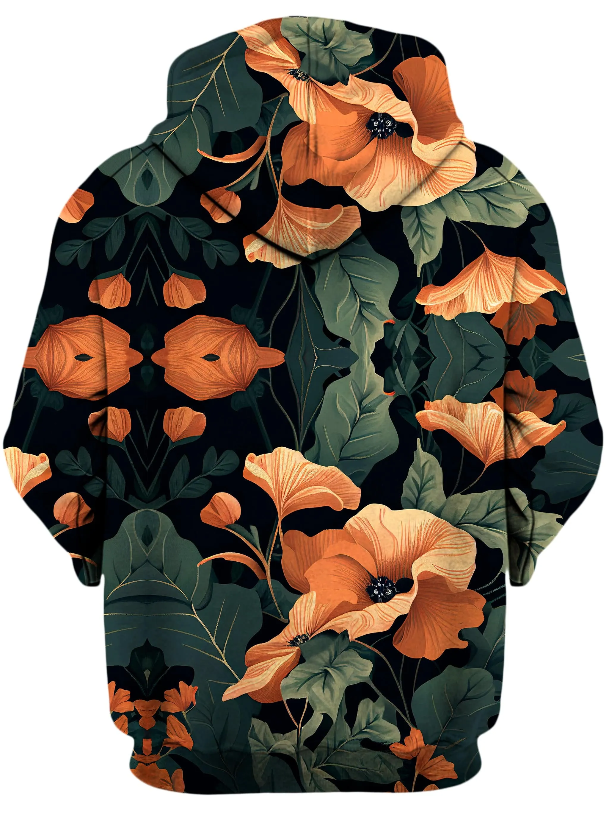 Tangerine Floral Unisex Hoodie (Clearance)