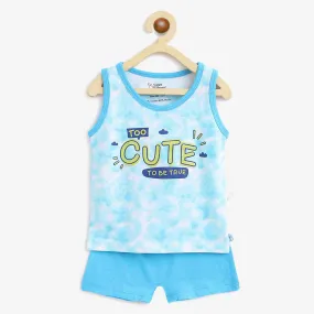 Top & Shorts Set - Tie-Dye Blues (2-4 years)