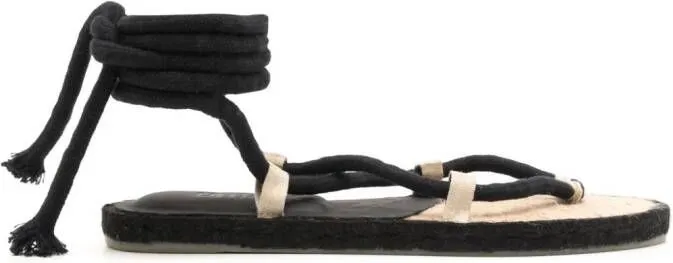 Uma | Raquel Davidowicz Roseira cotton sandals Black