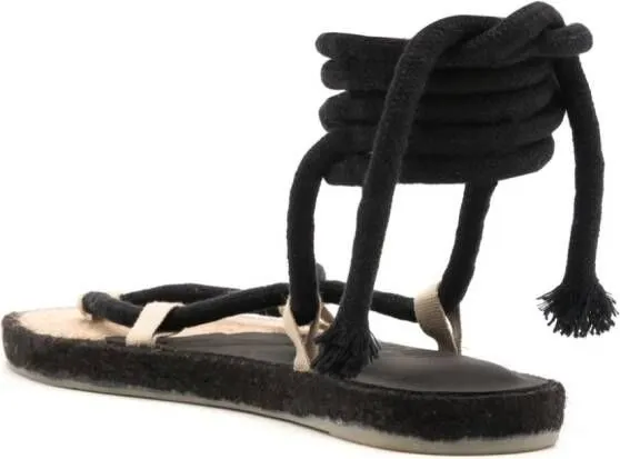 Uma | Raquel Davidowicz Roseira cotton sandals Black