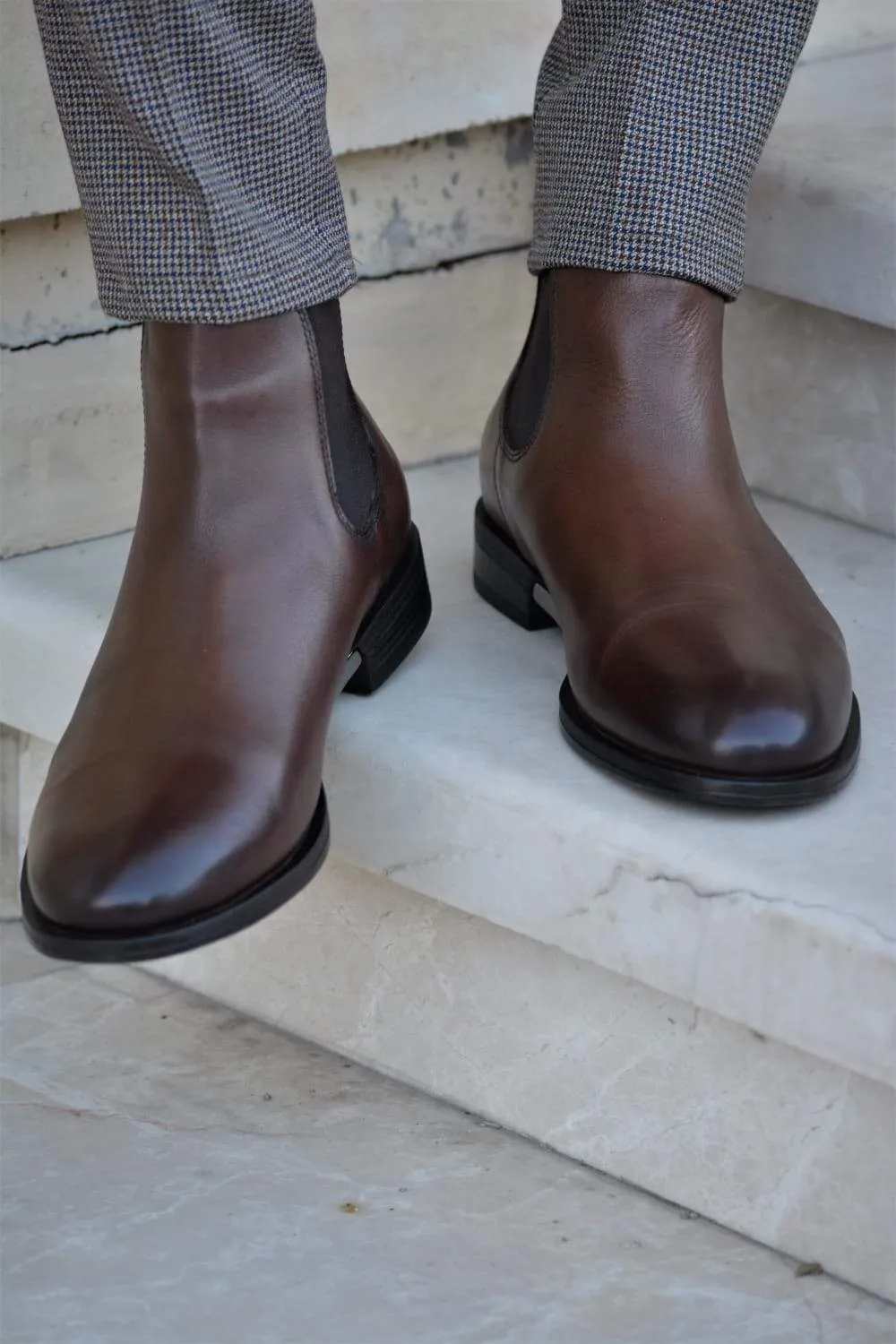 Vicenza Calf Leather Boots Brown