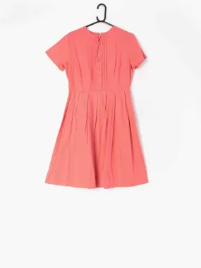 Vintage 1960s St Michael dress in salmon pink – UK 12