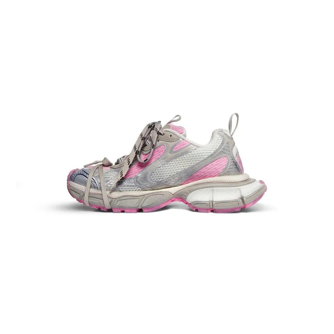      Women's 3xl Sneaker  in White/grey/pink 