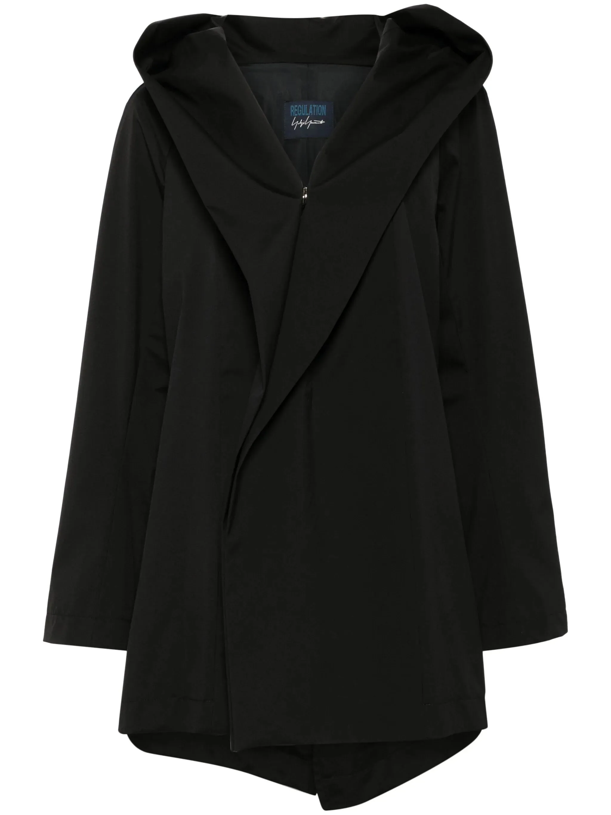 YOHJI YAMAMOTO REGULATION - Women Hooded Cape Coat